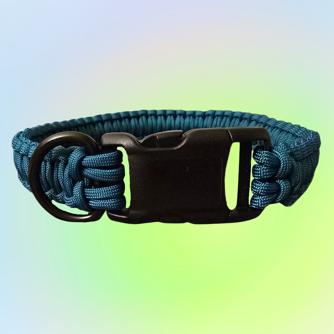 Small One Color Square Knot Dog Collar