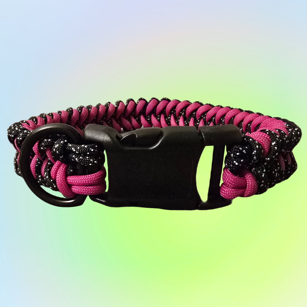 Large Two Color Shark Knot Dog Collar