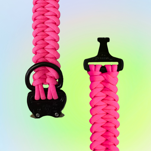 Large One Color Shark Knot Dog Collar