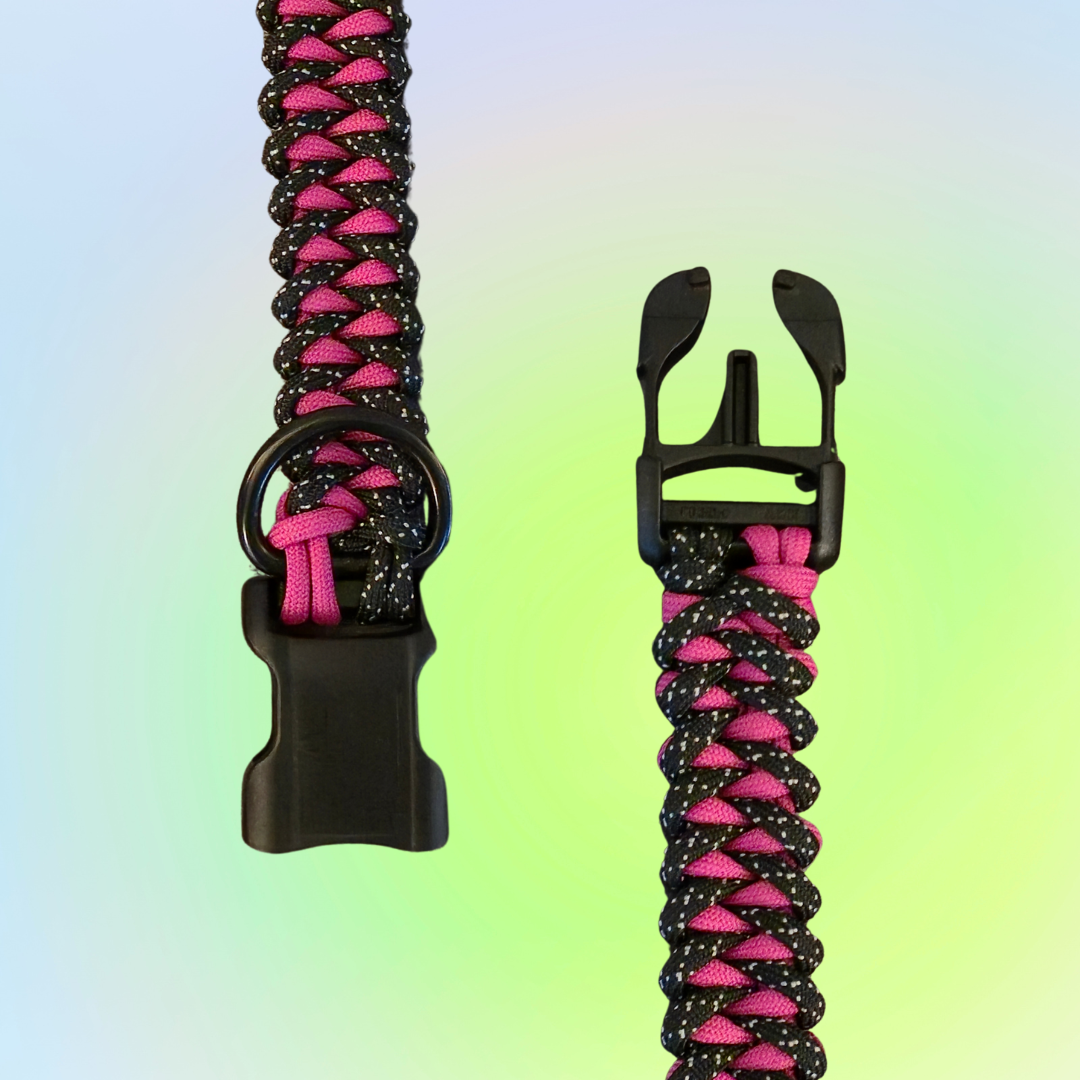 Large Two Color Shark Knot Dog Collar